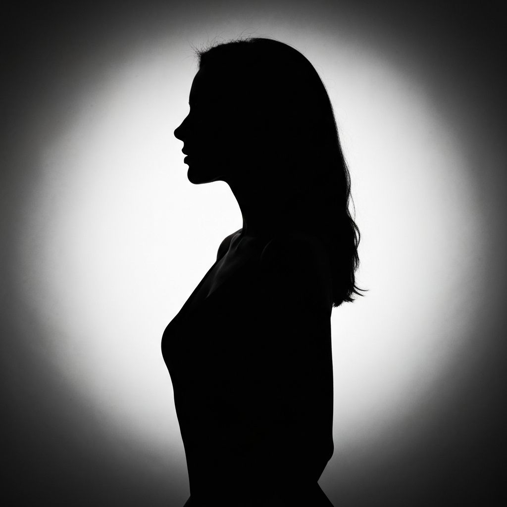 Silhouetted woman portrait representing talent and opportunity